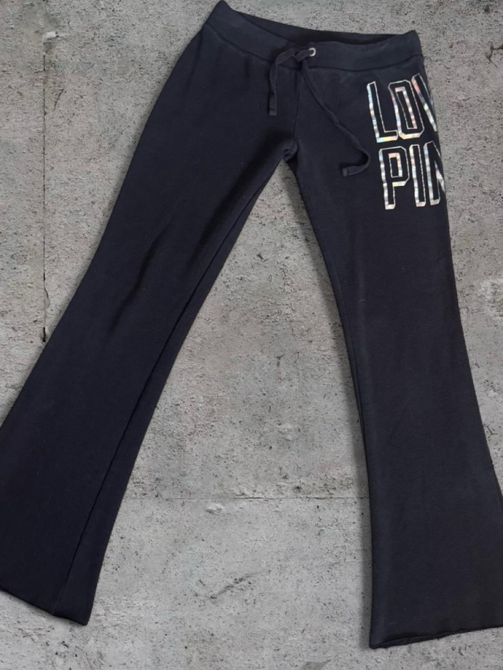 ❌SOLD❌PINK VS Vintage Y2K Flare Sweatpants - Picture 3 of 11
